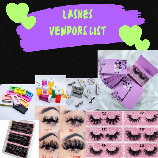 Lashes Vendors List